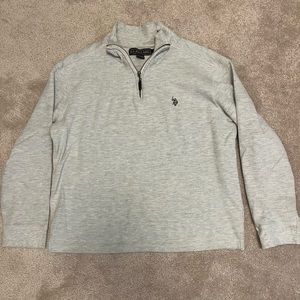 US polo assn quarter zip tan